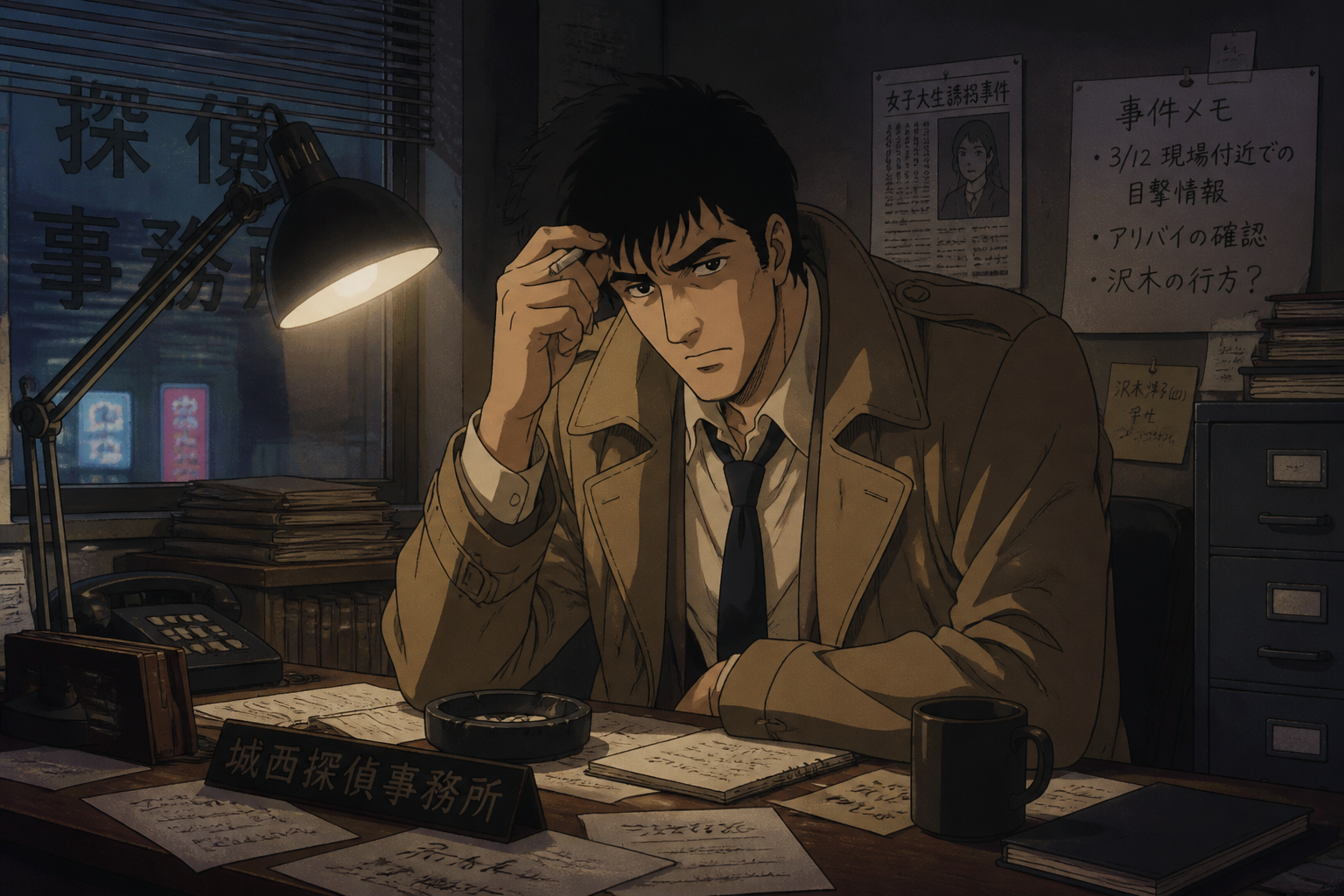 Retro anime detective