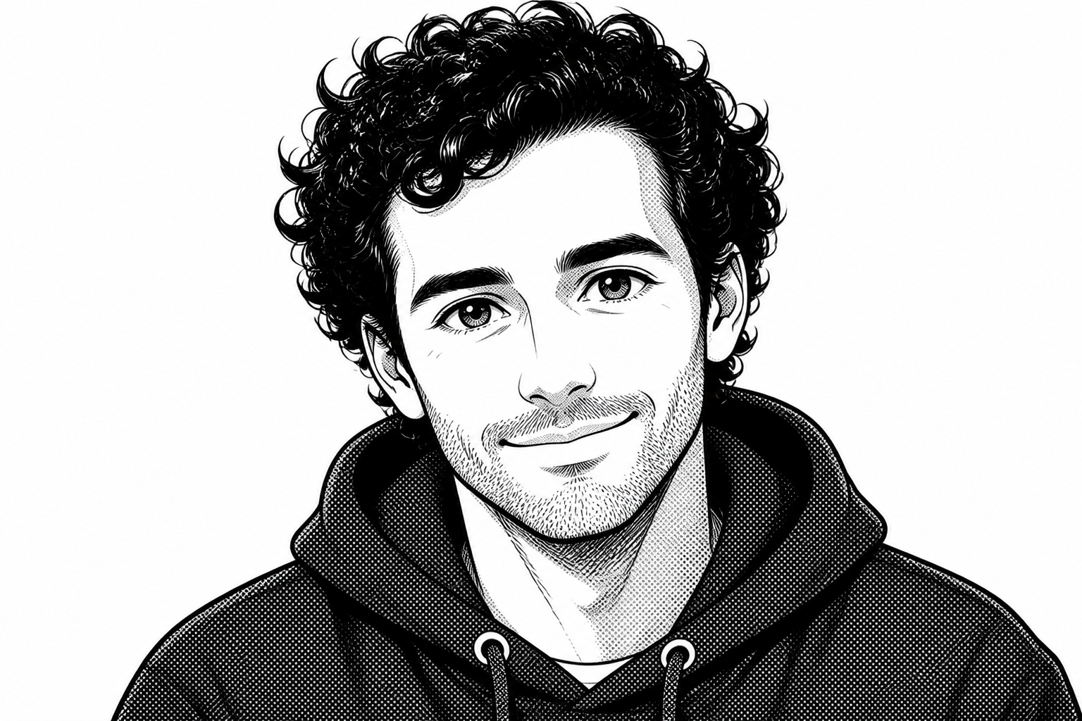 Manga ink portrait (after)