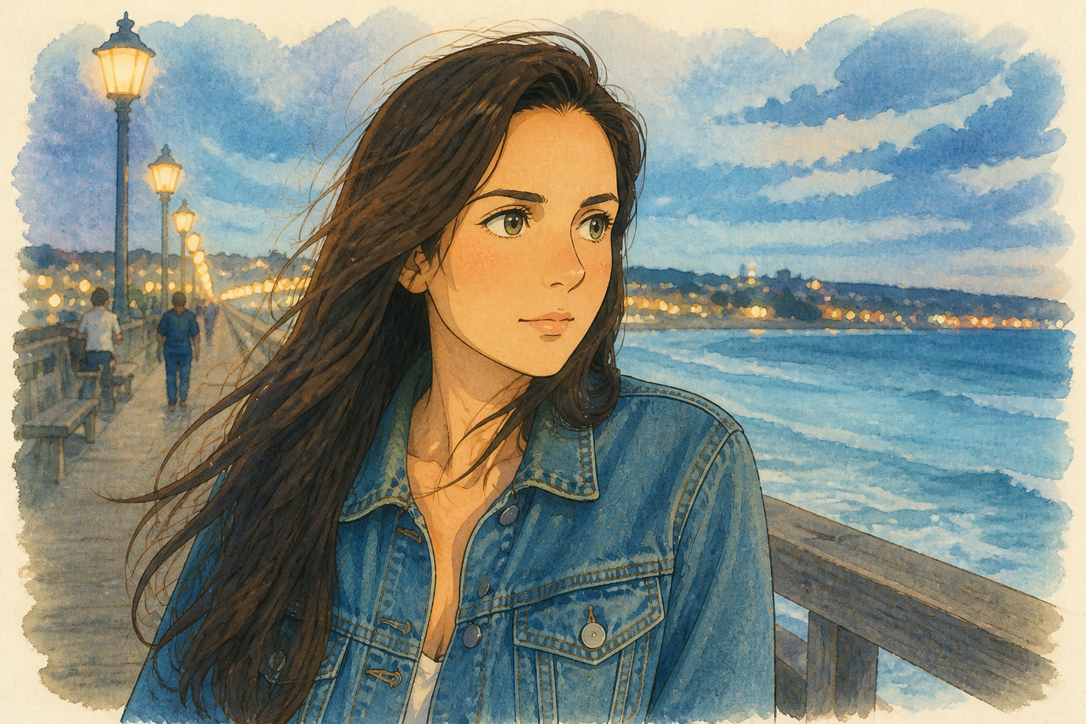 Watercolor anime style (after)