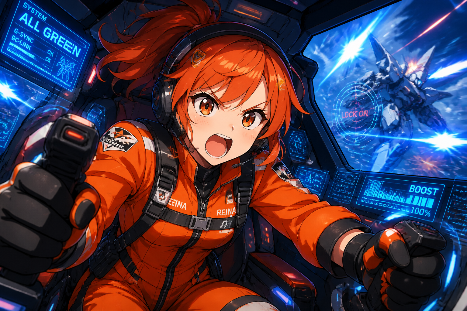 Energetic mecha pilot