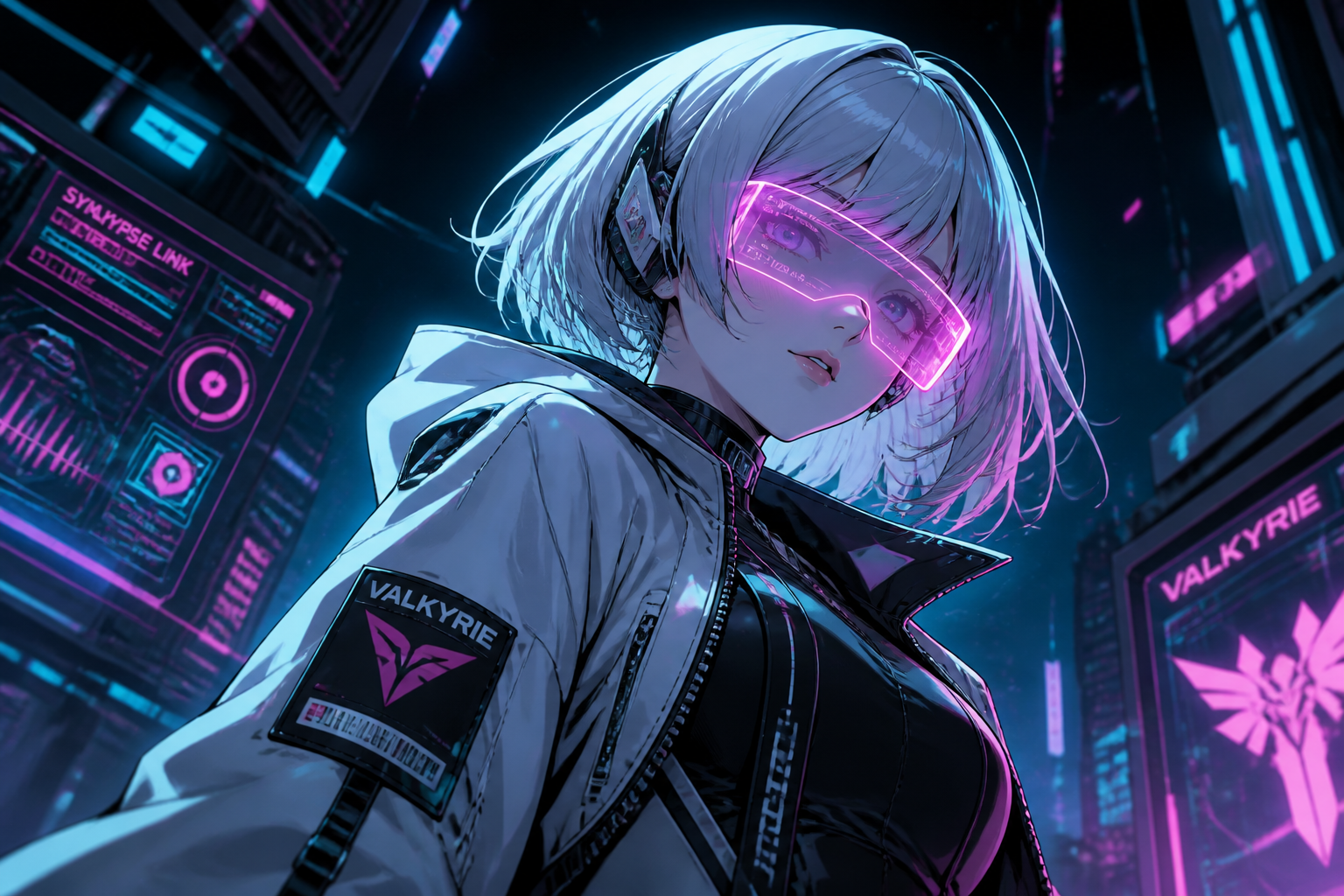 Cool robotic voice heroine