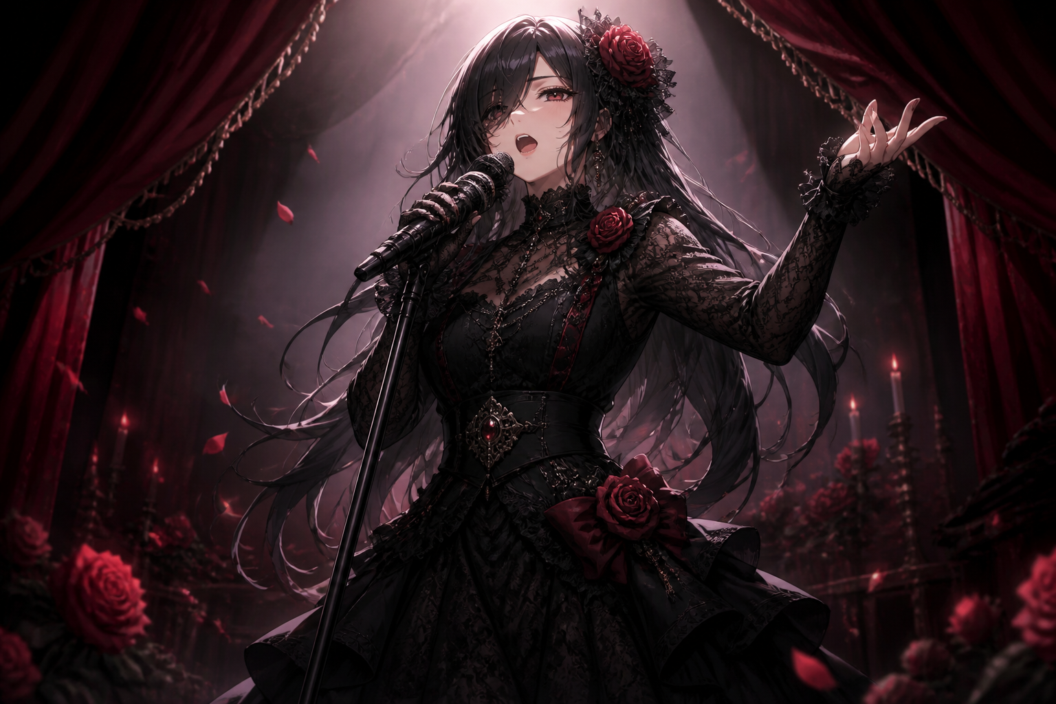 Dramatic gothic singer