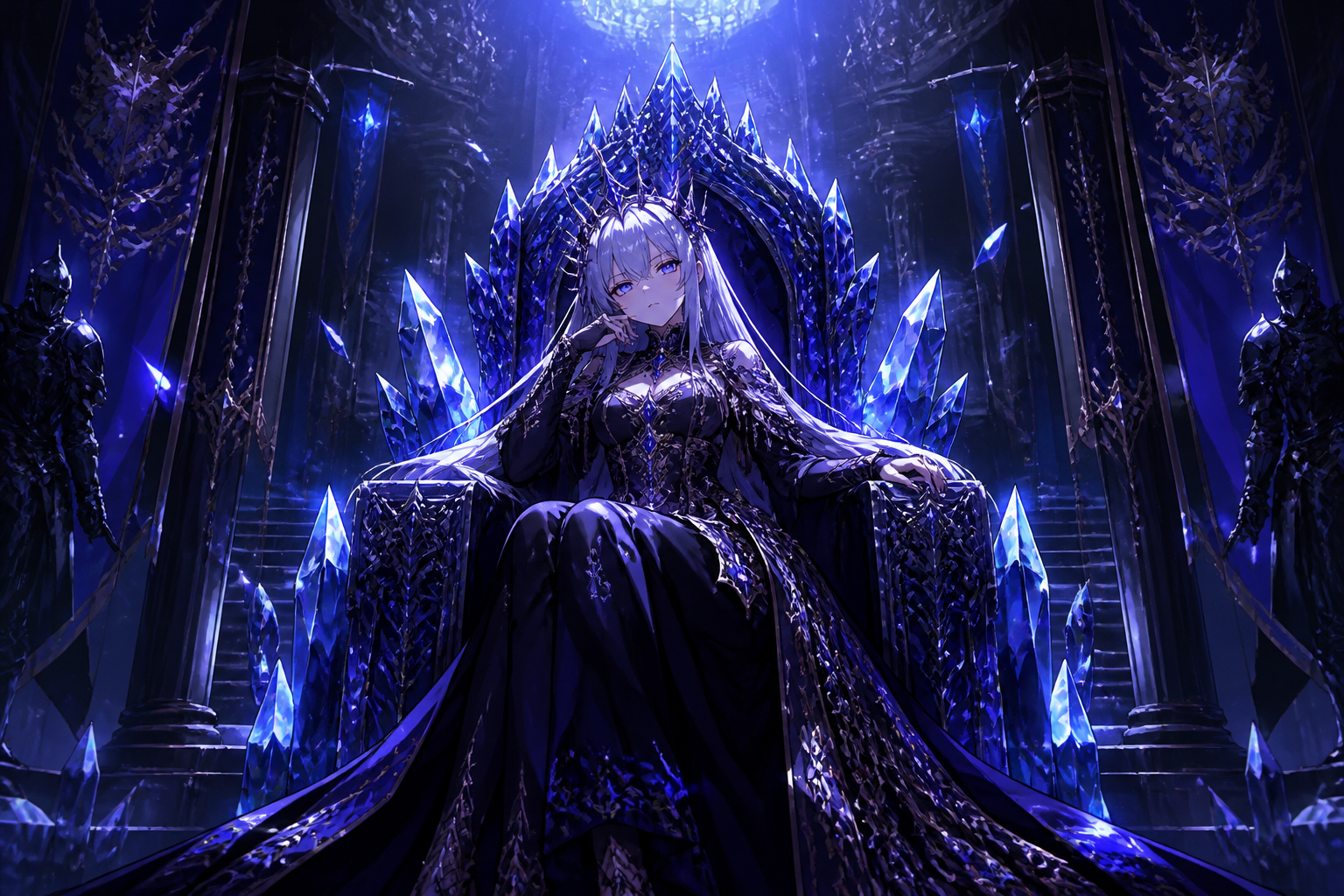 Crystal throne fantasy queen