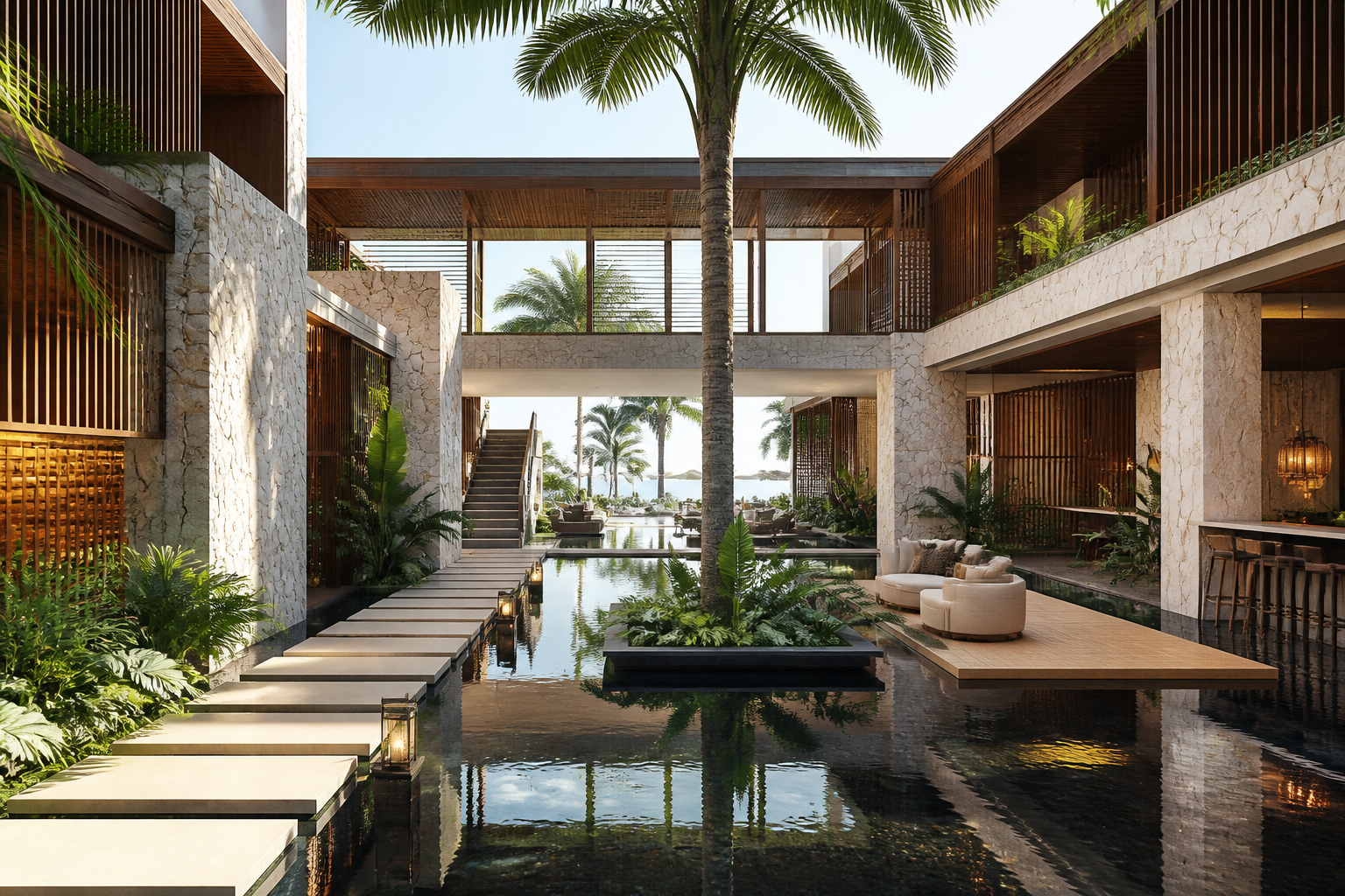 Tropical boutique hotel