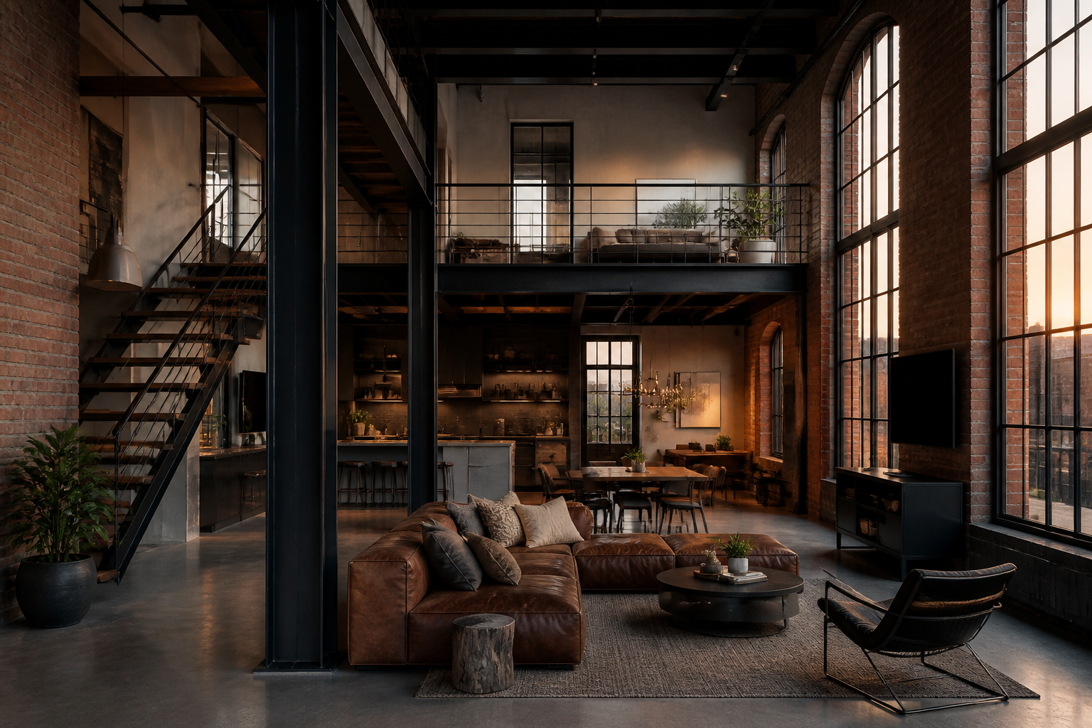 Adaptive reuse loft interior