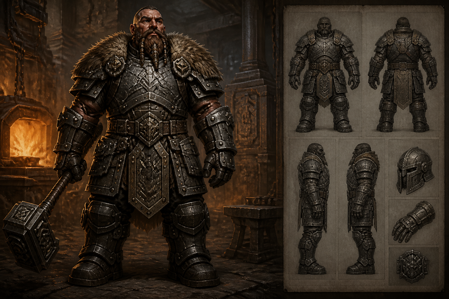 Heavy riveted plate armor