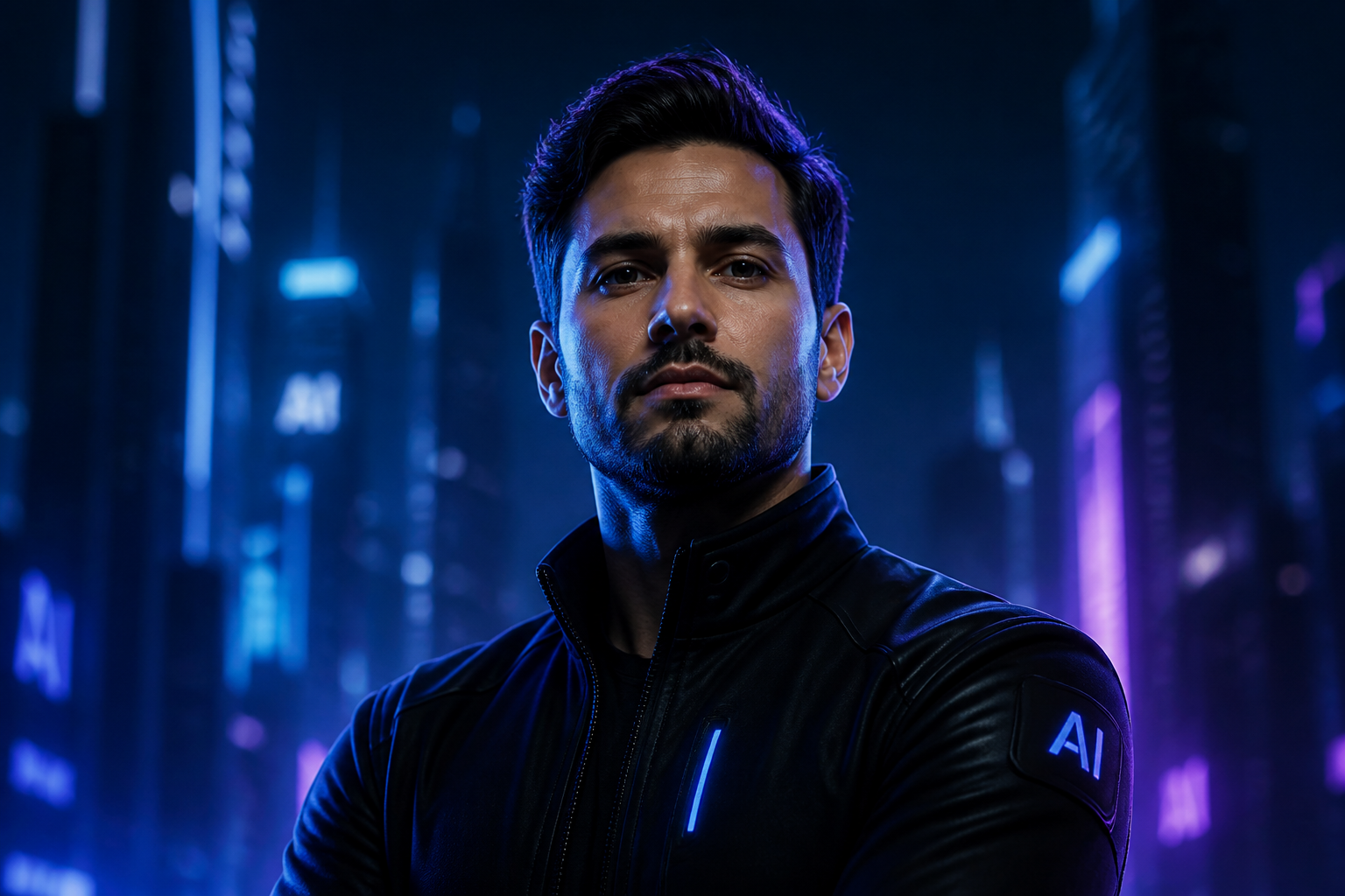 Futuristic founder avatar