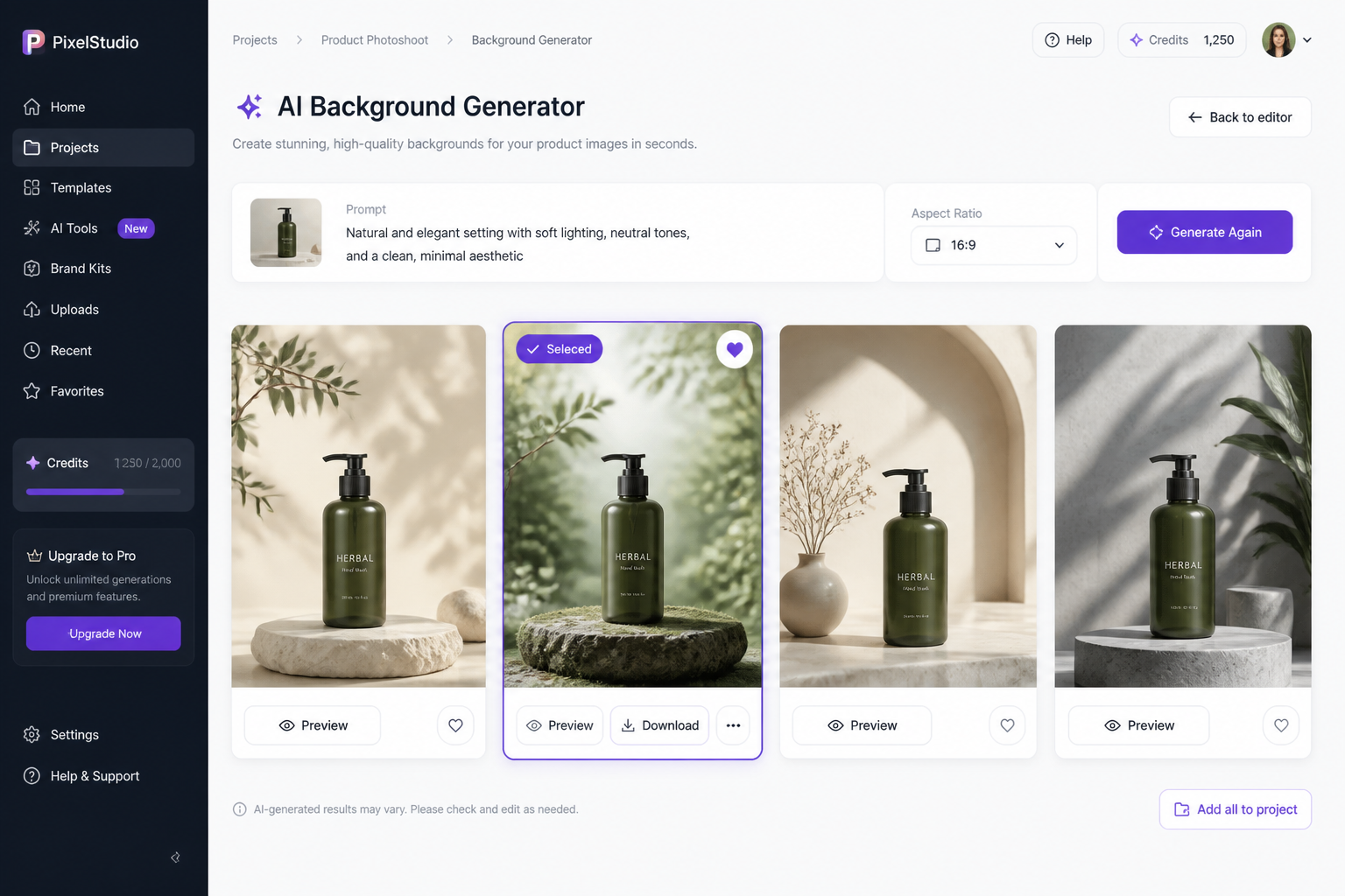 Generate and choose