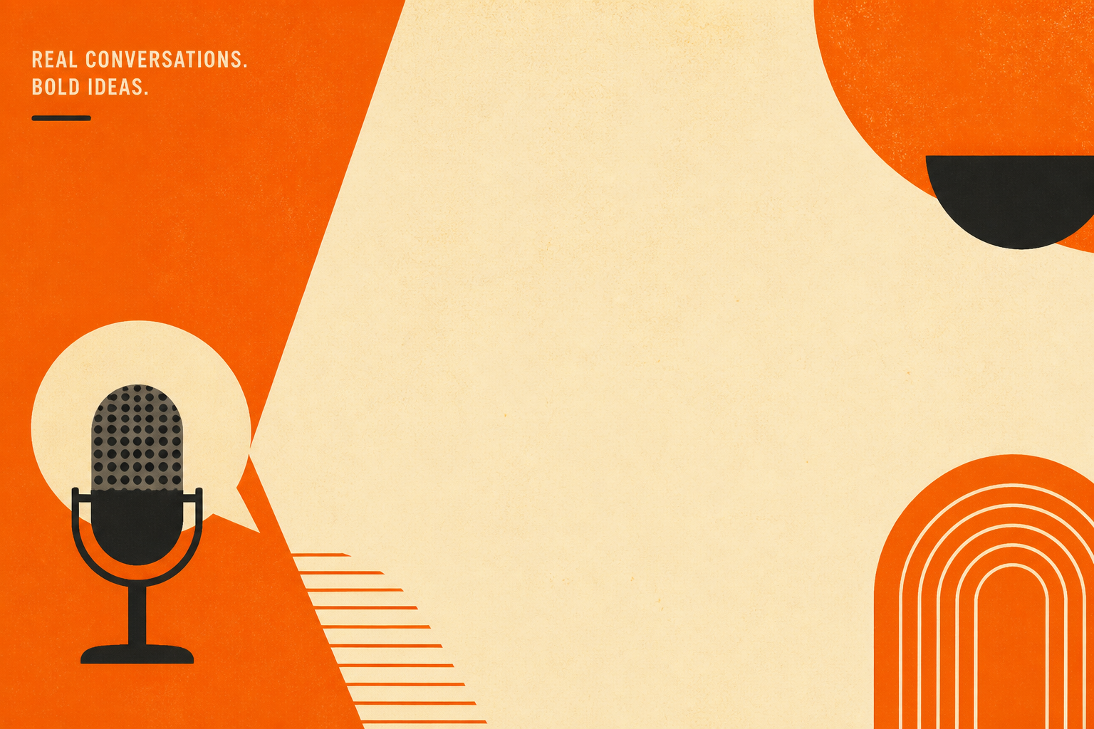 Bold geometric graphic backdrop