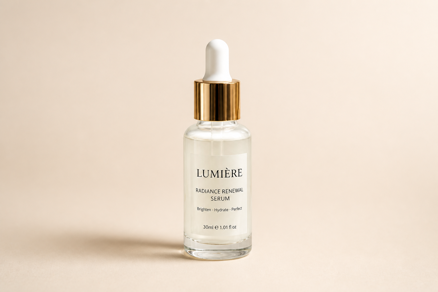 Skincare bottle isolated (after)