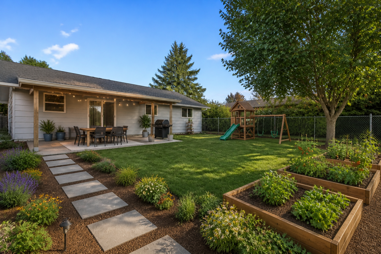 Family backyard plan (after)