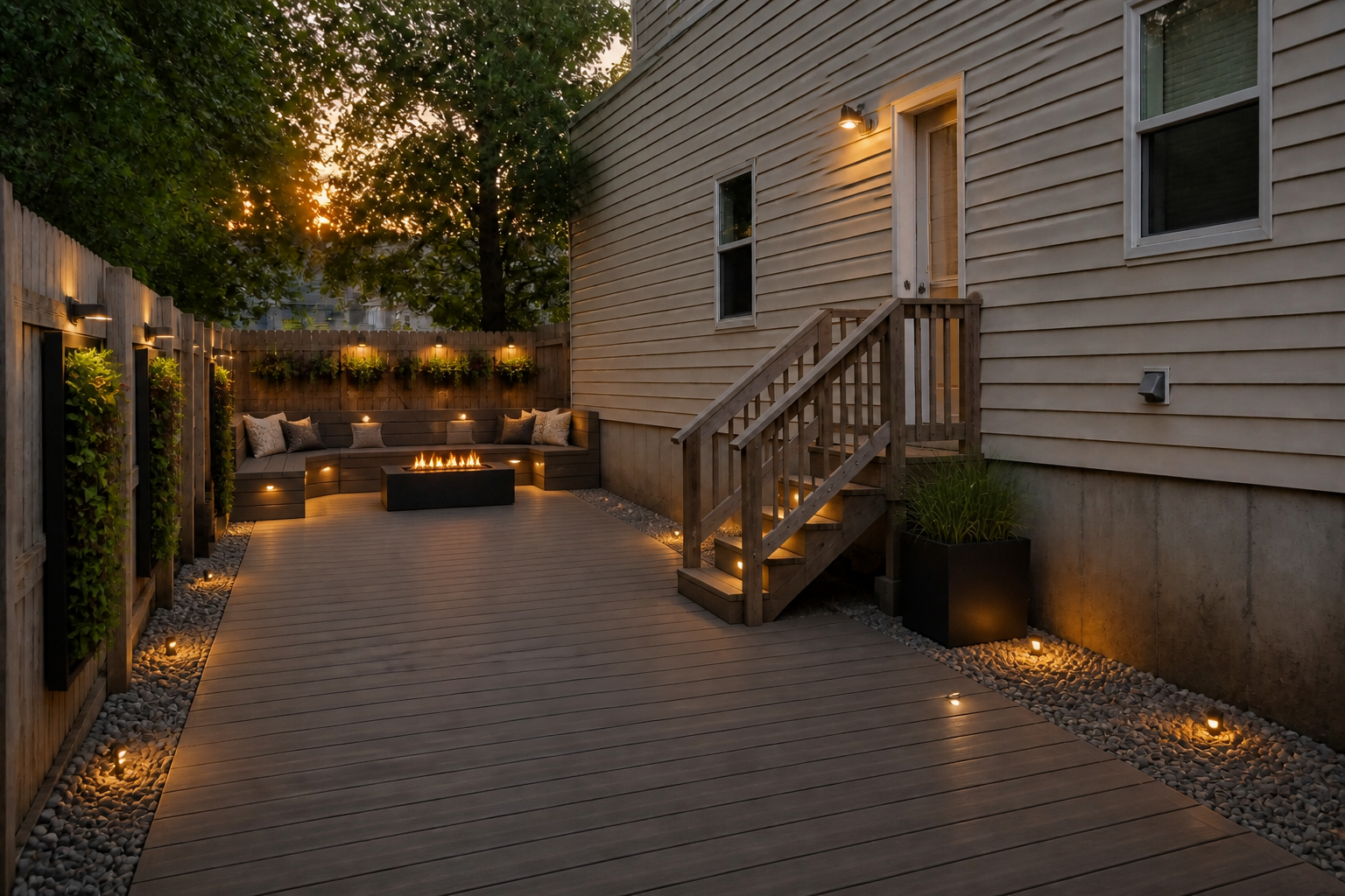Low-maintenance city yard (after)