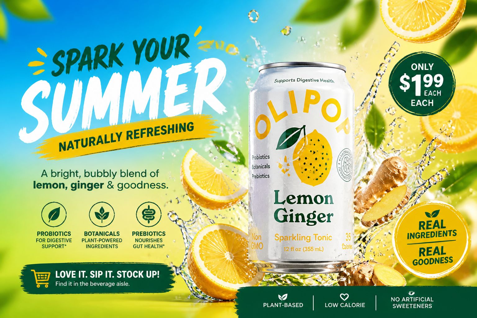 Summer drink banner (after)