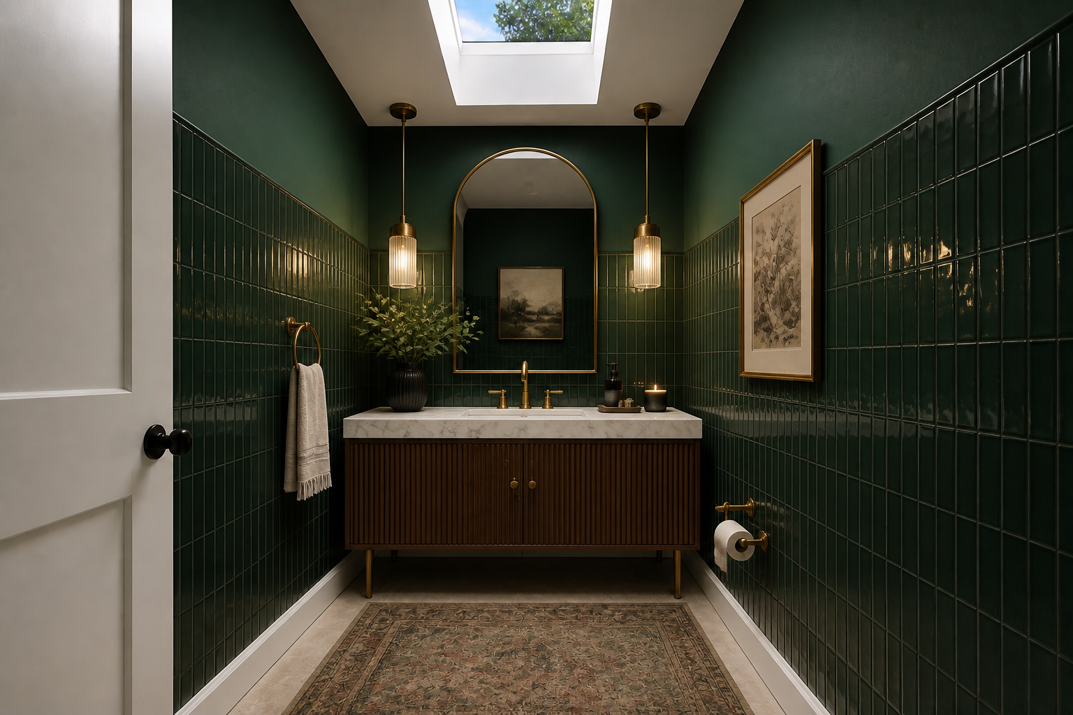 Green and brass luxury (after)