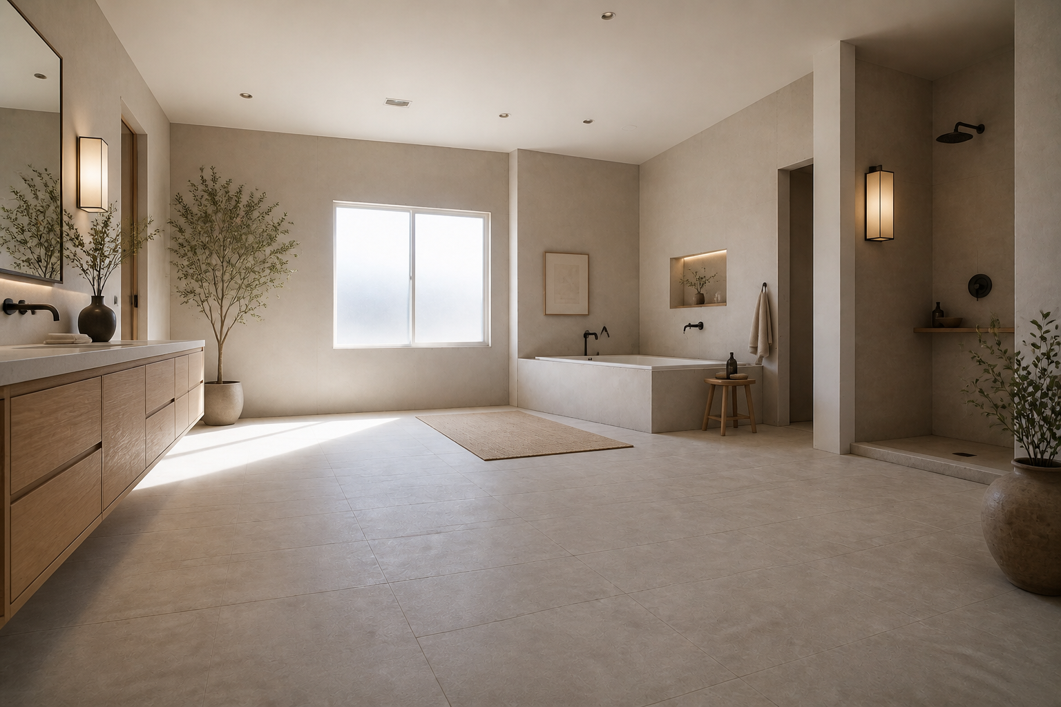 Japandi bathroom (after)