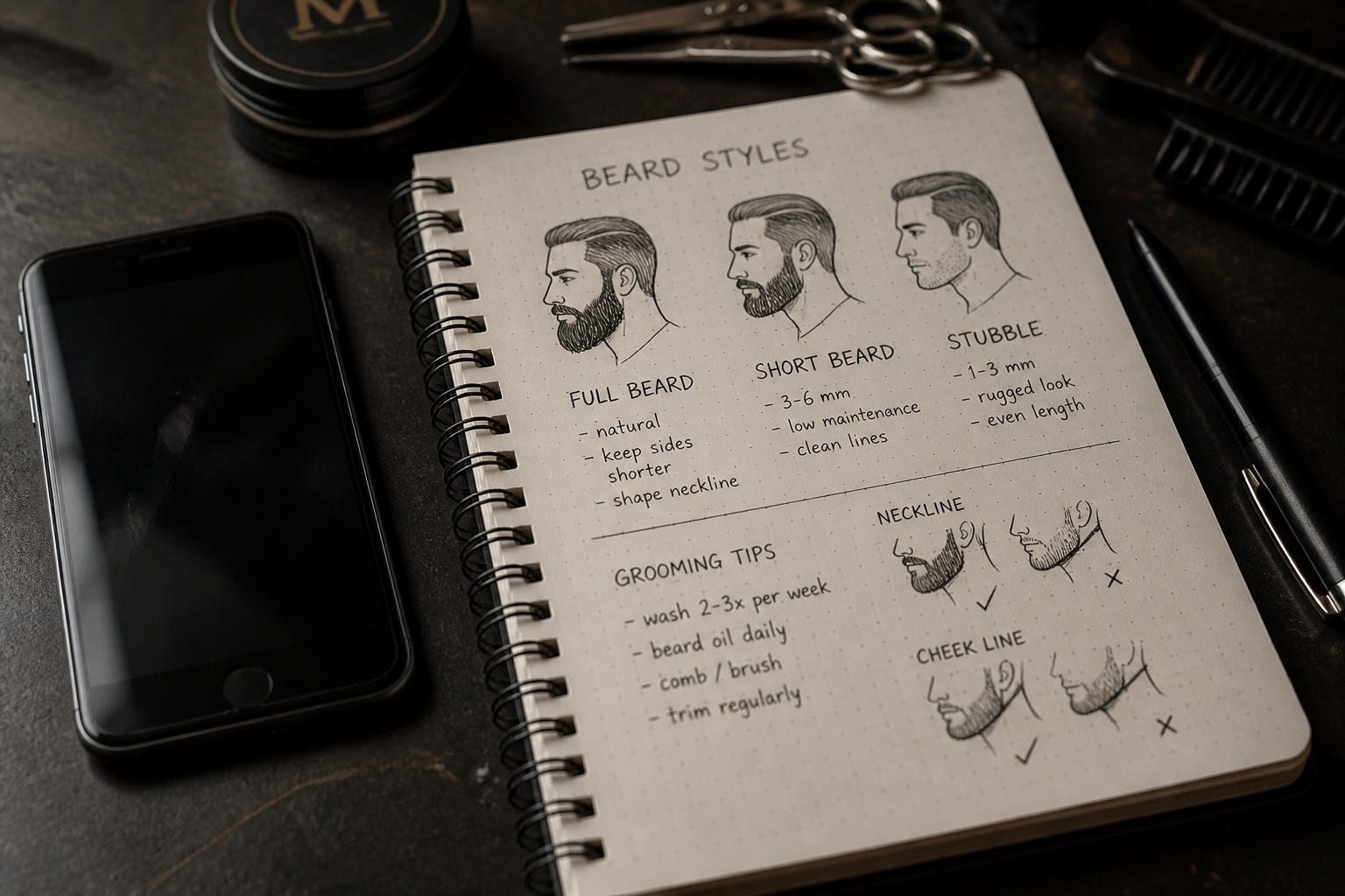 Describe the beard