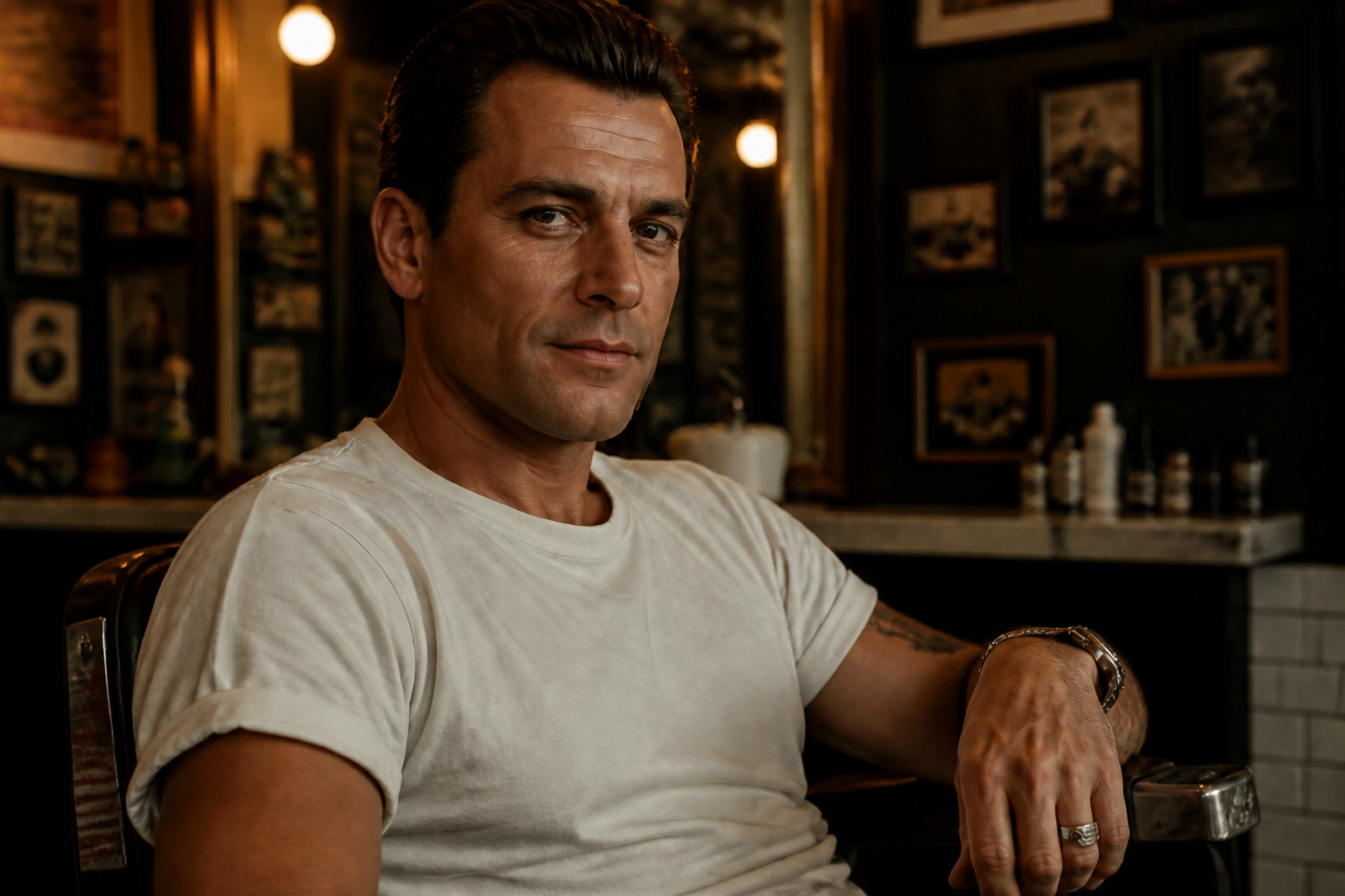 Barbershop clean-shaven look (after)