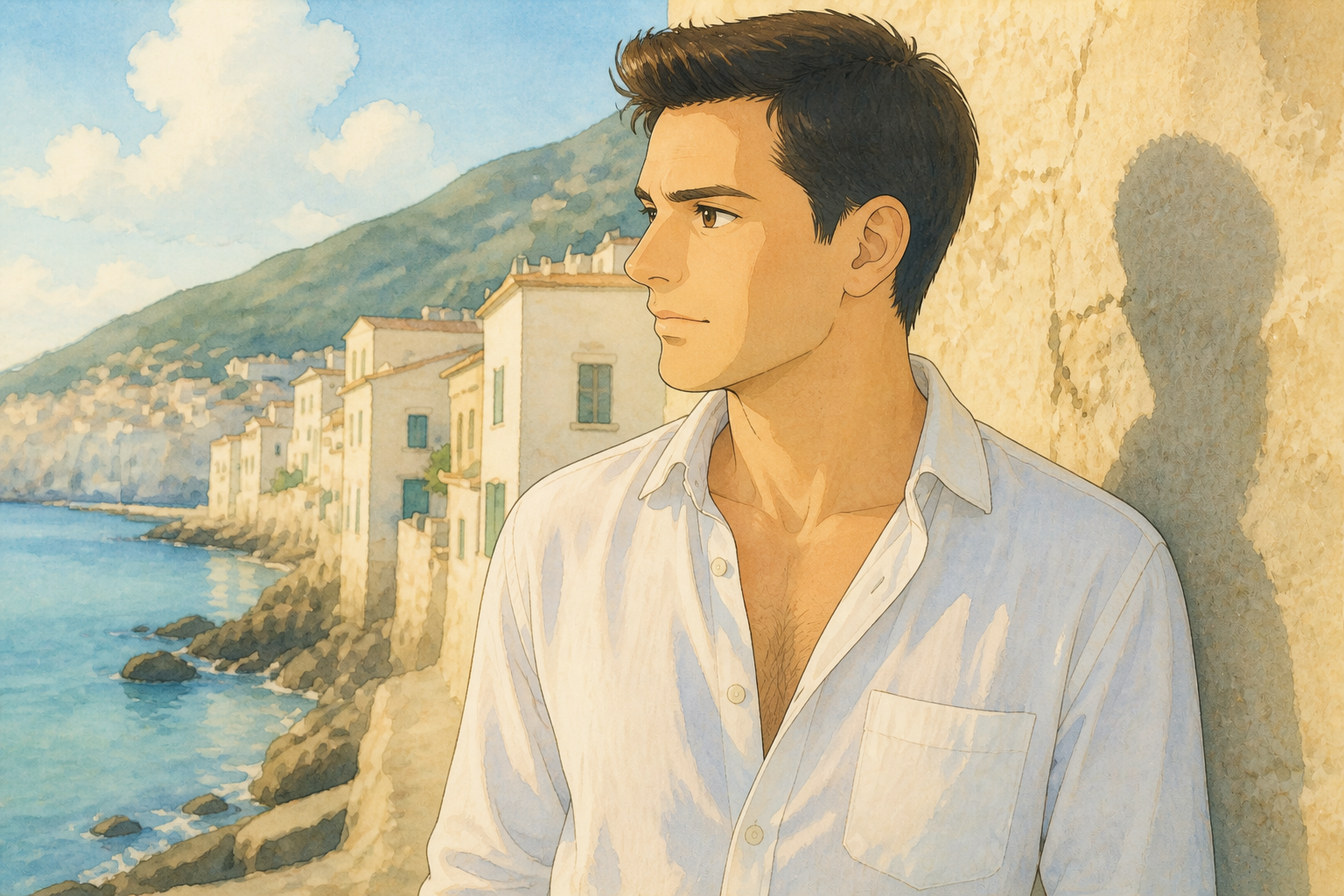 Ghibli watercolor shave (after)