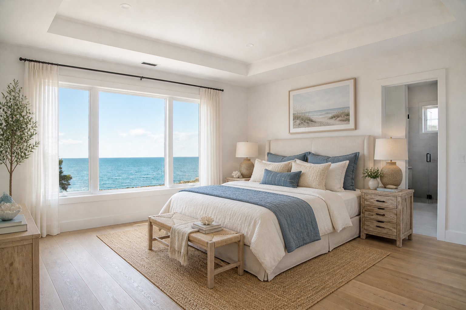 Coastal bedroom design (after)