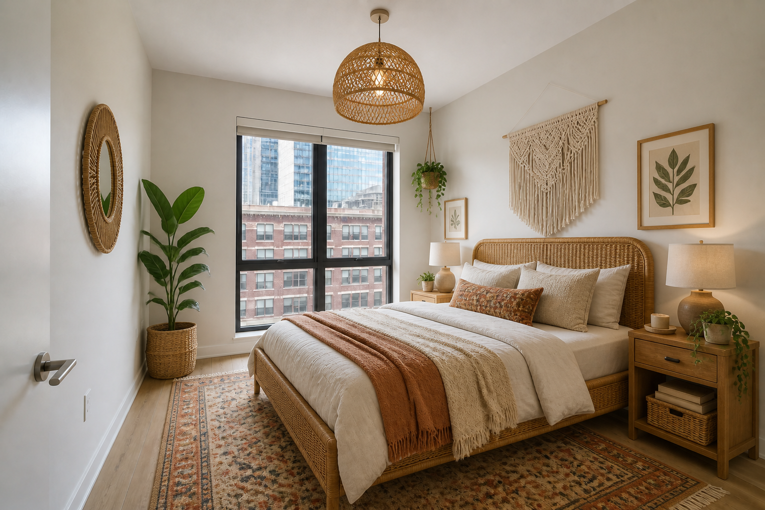 Boho bedroom makeover (after)