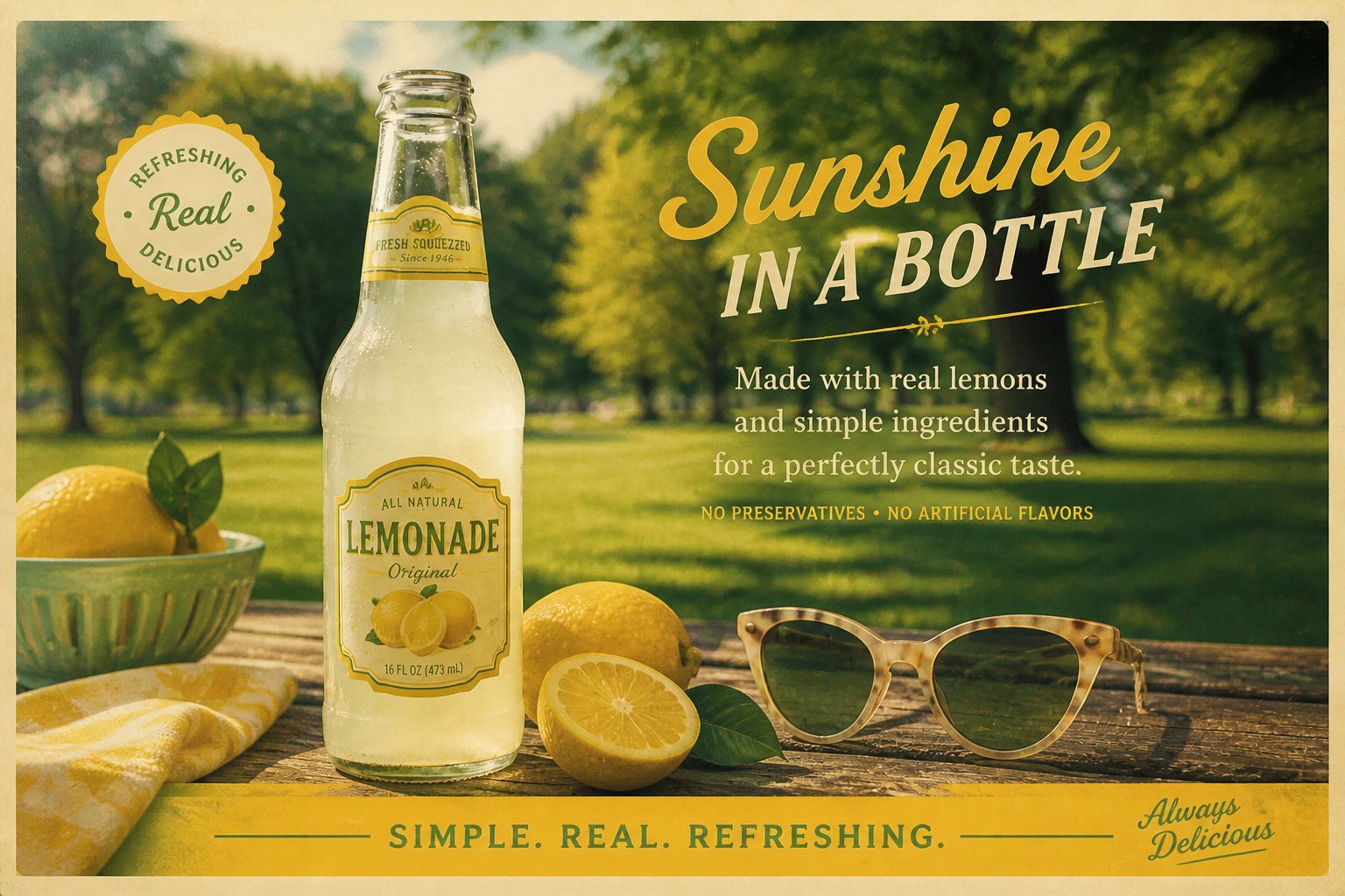 Vintage editorial lemonade (after)