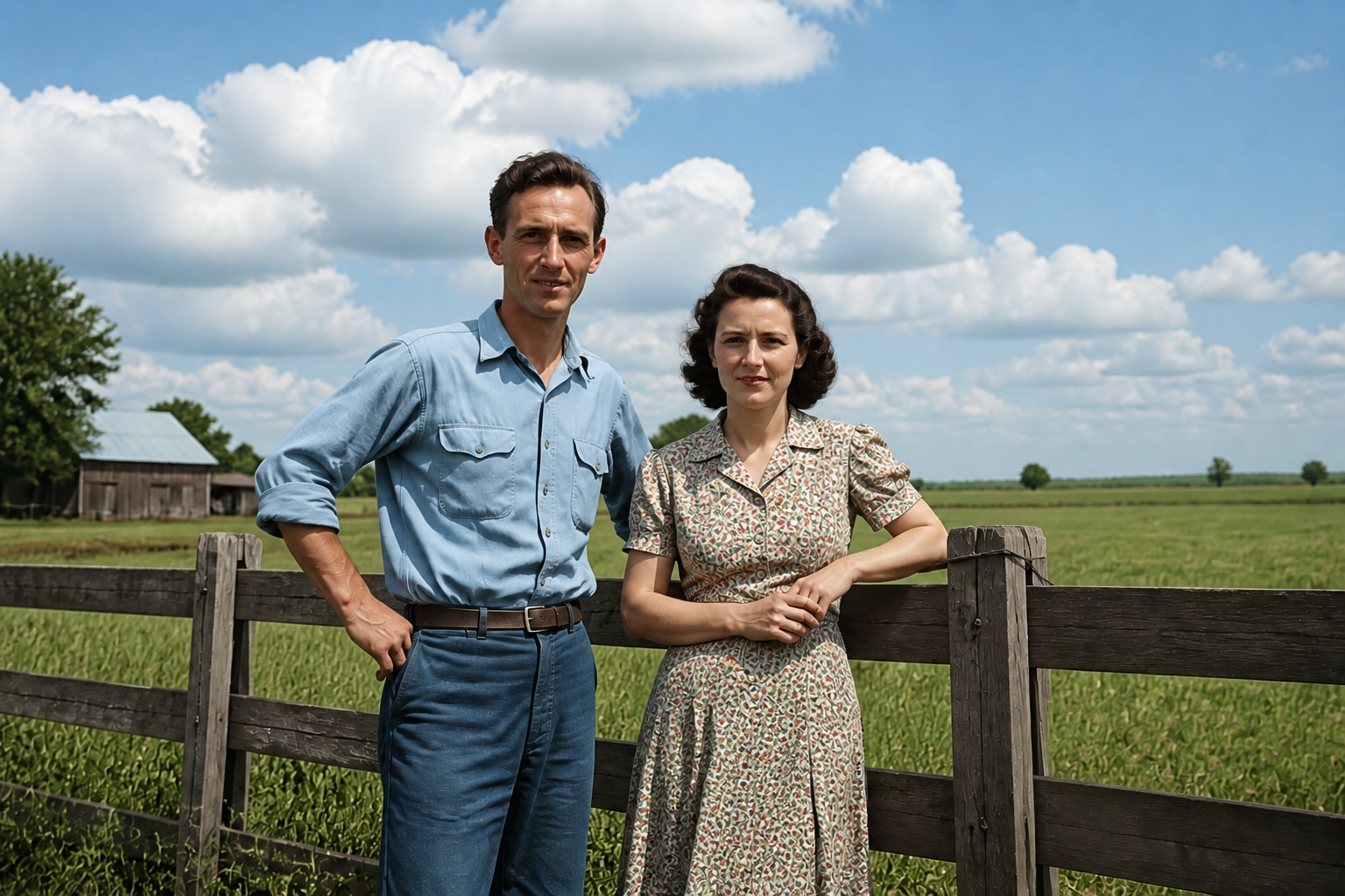 Colorized farmhouse portrait (after)
