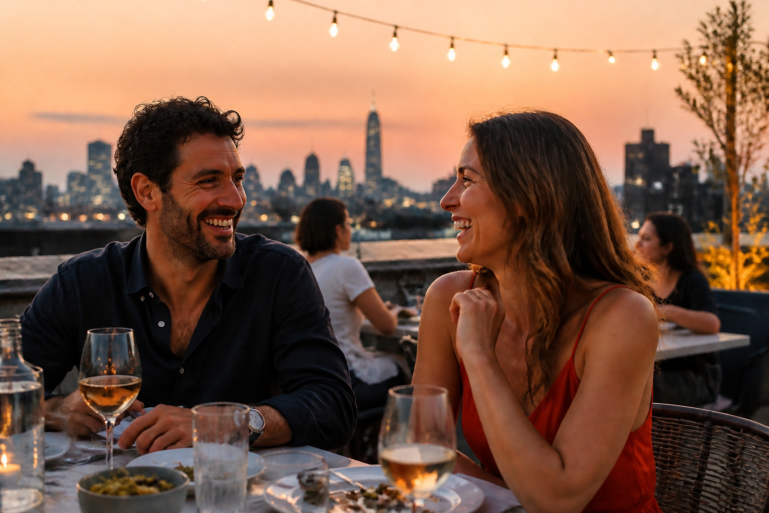 Sharper rooftop dinner (after)