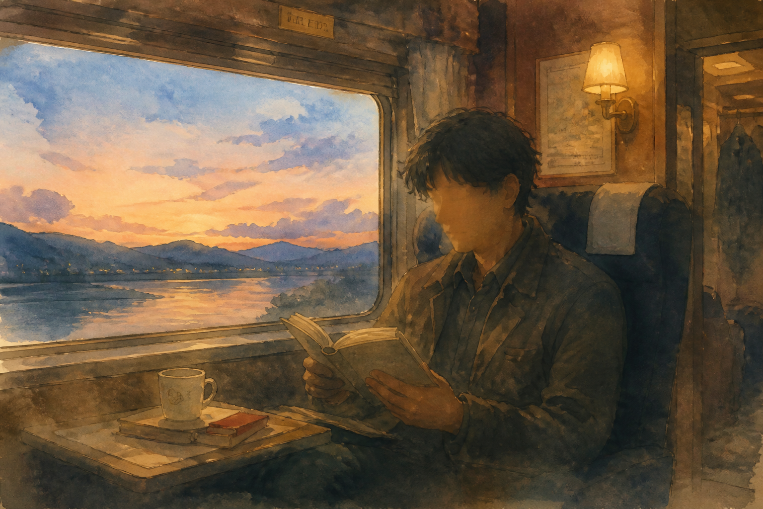 Clear watercolor scene (before)