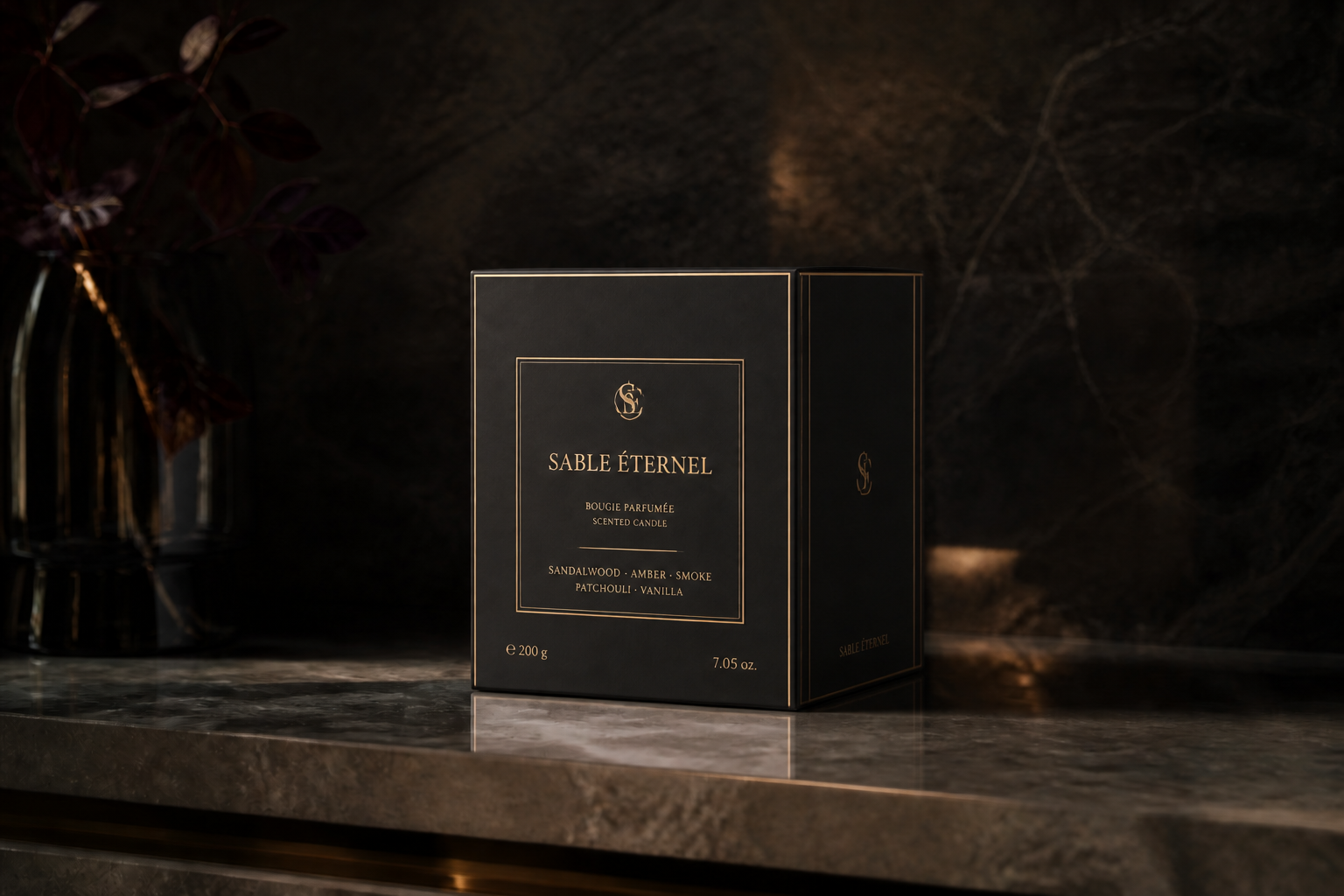 Luxury candle packaging (after)