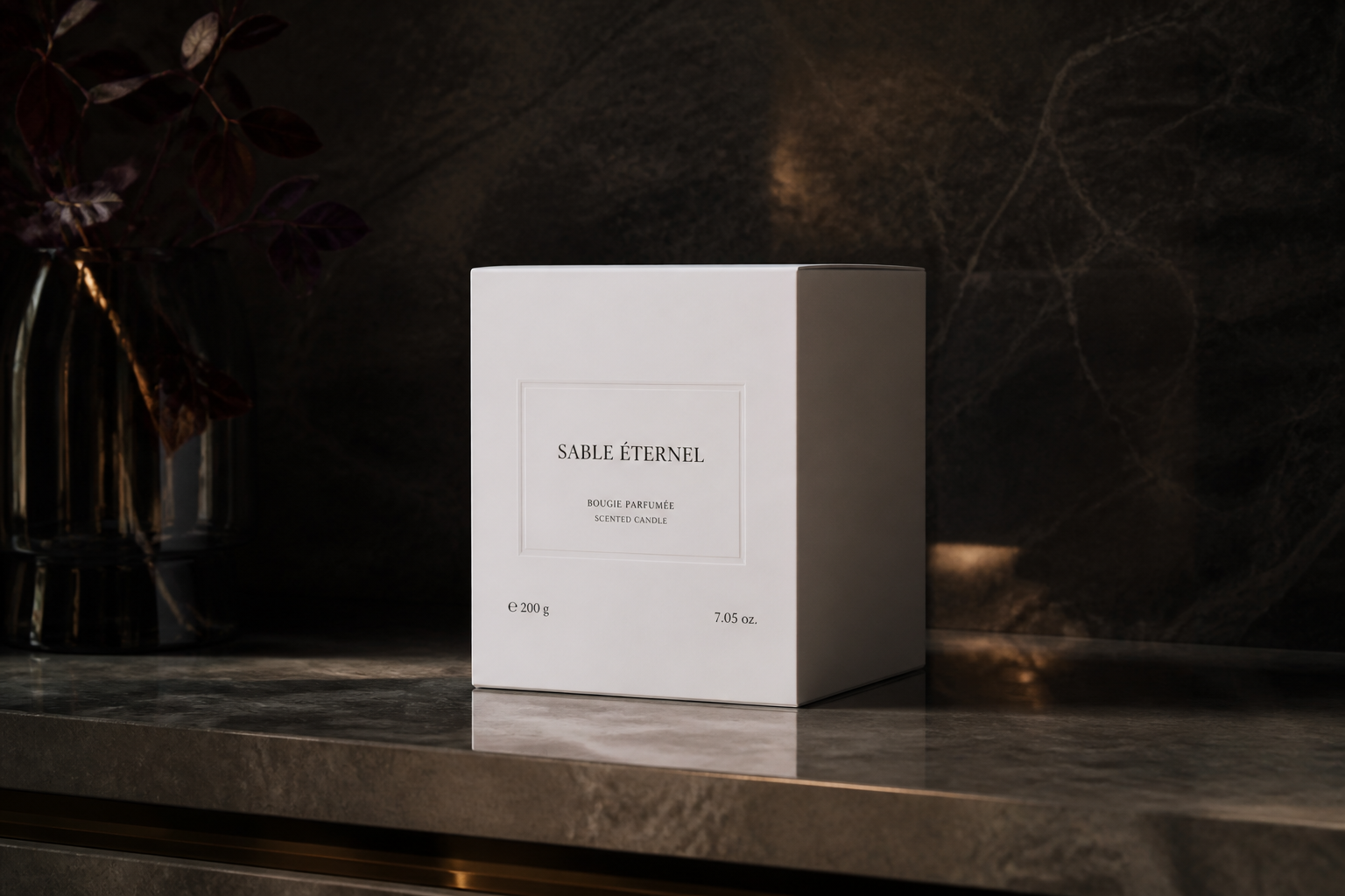 Luxury candle packaging (before)