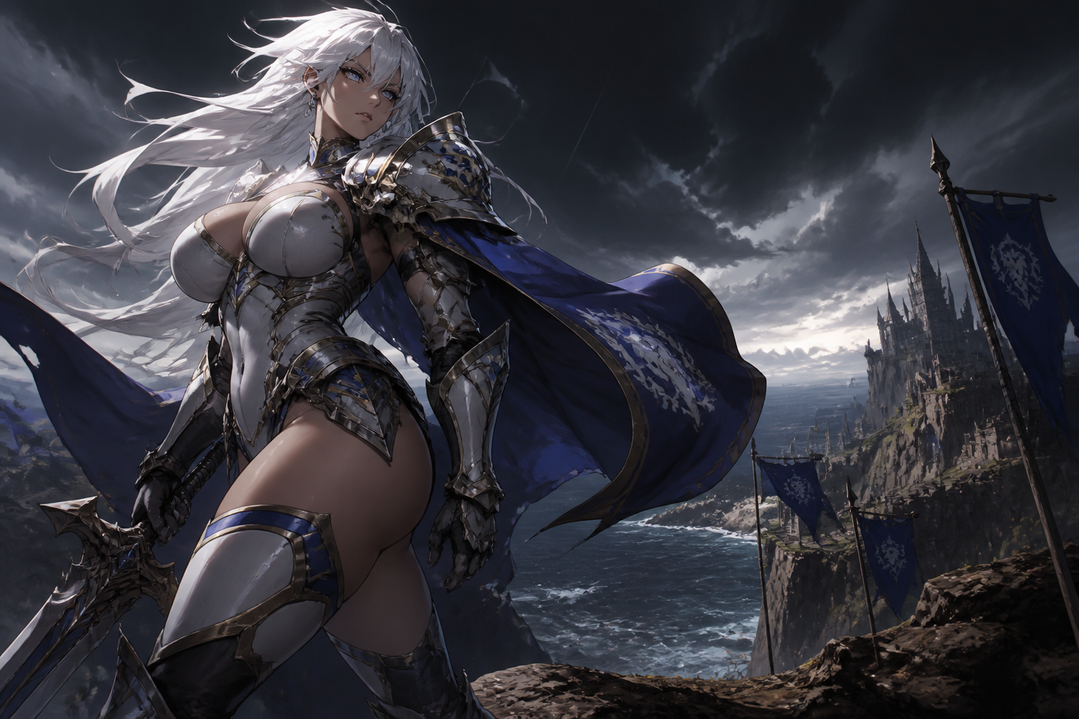 Armored anime warrior
