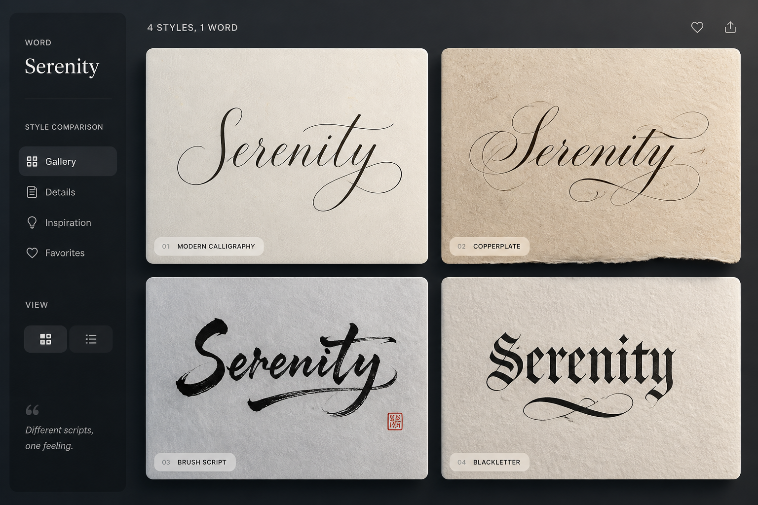 Generate and choose a version