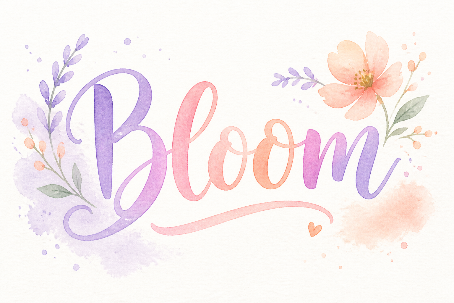 Pastel bounce lettering