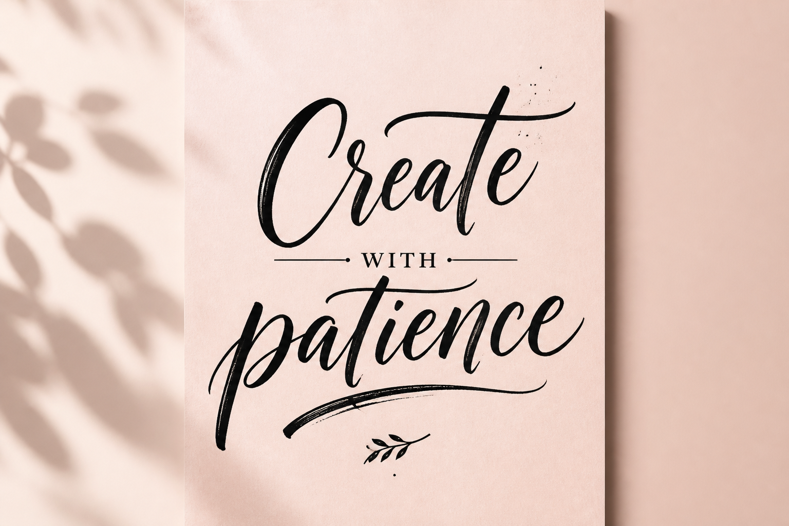 Hand-lettered quote poster