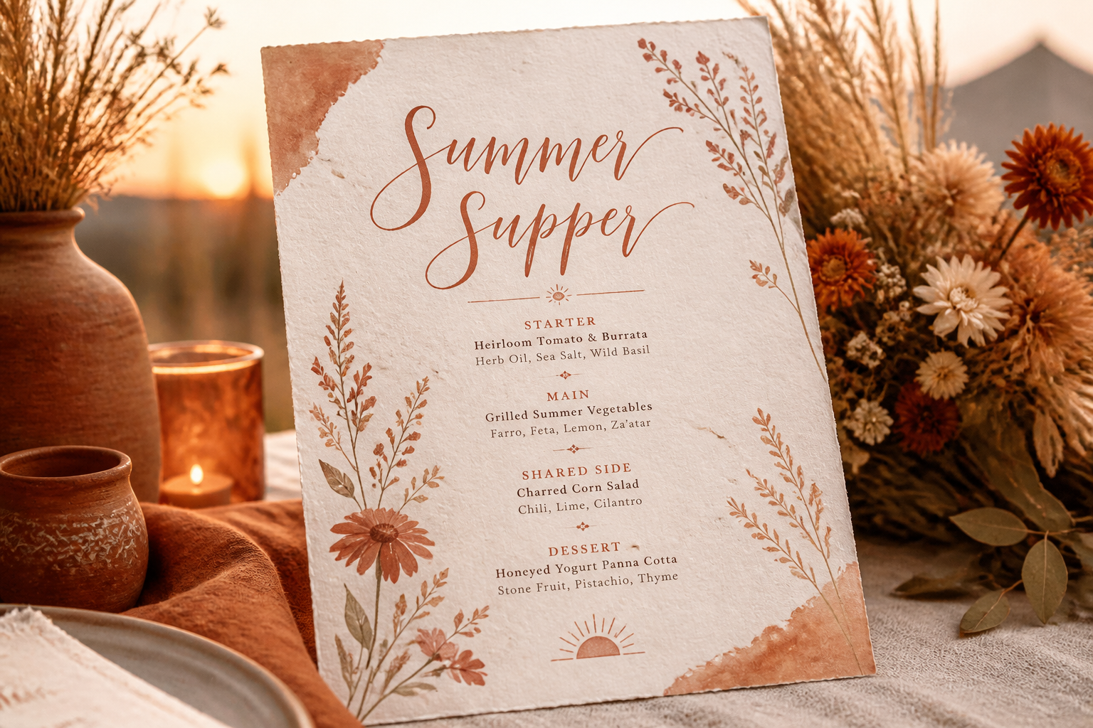 Boho event lettering