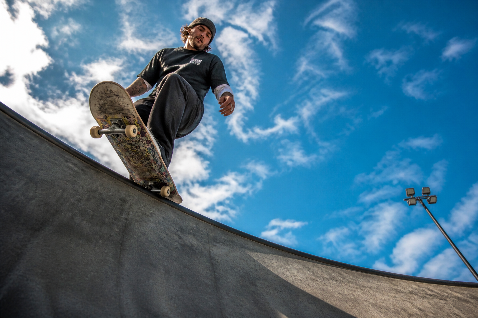 Ground-level skate angle