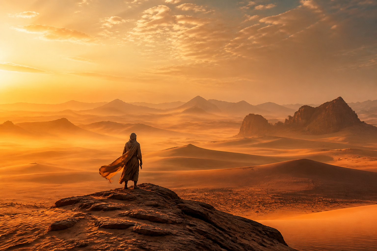 Wide establishing desert shot