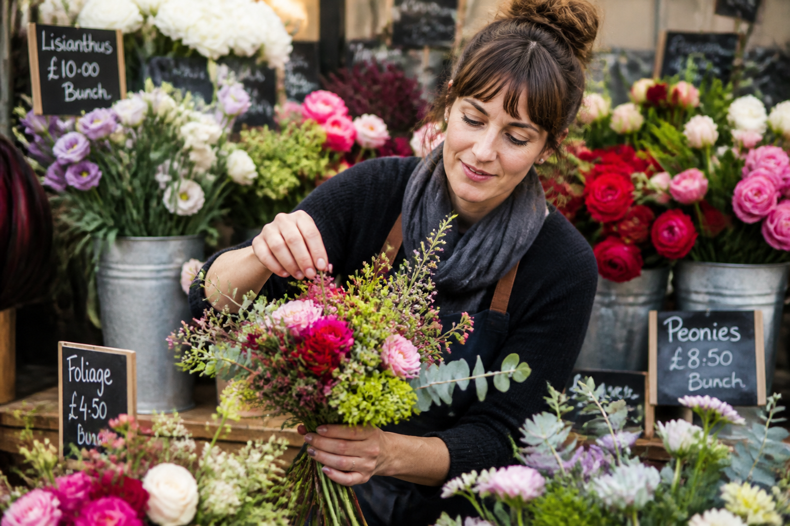 Eye-level market portrait