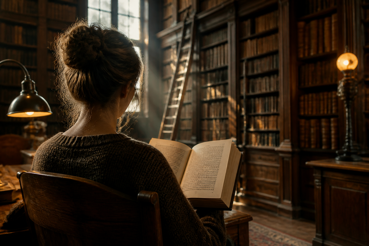 Over-the-shoulder library view