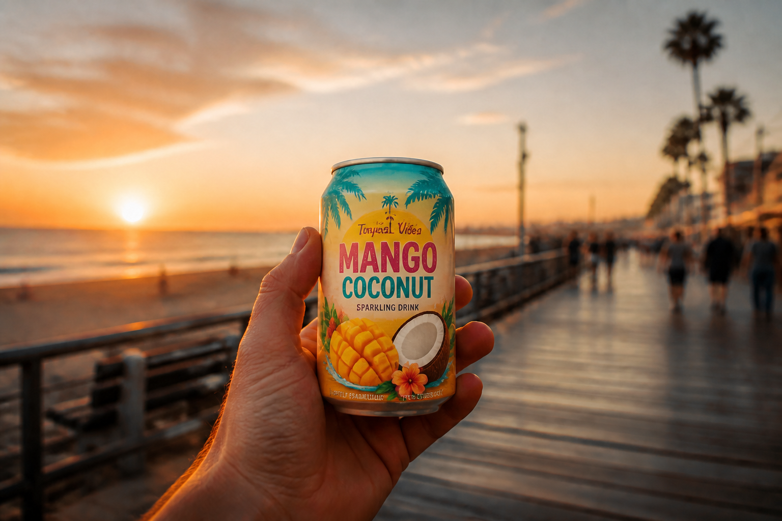Tropical beach drink branding (after)