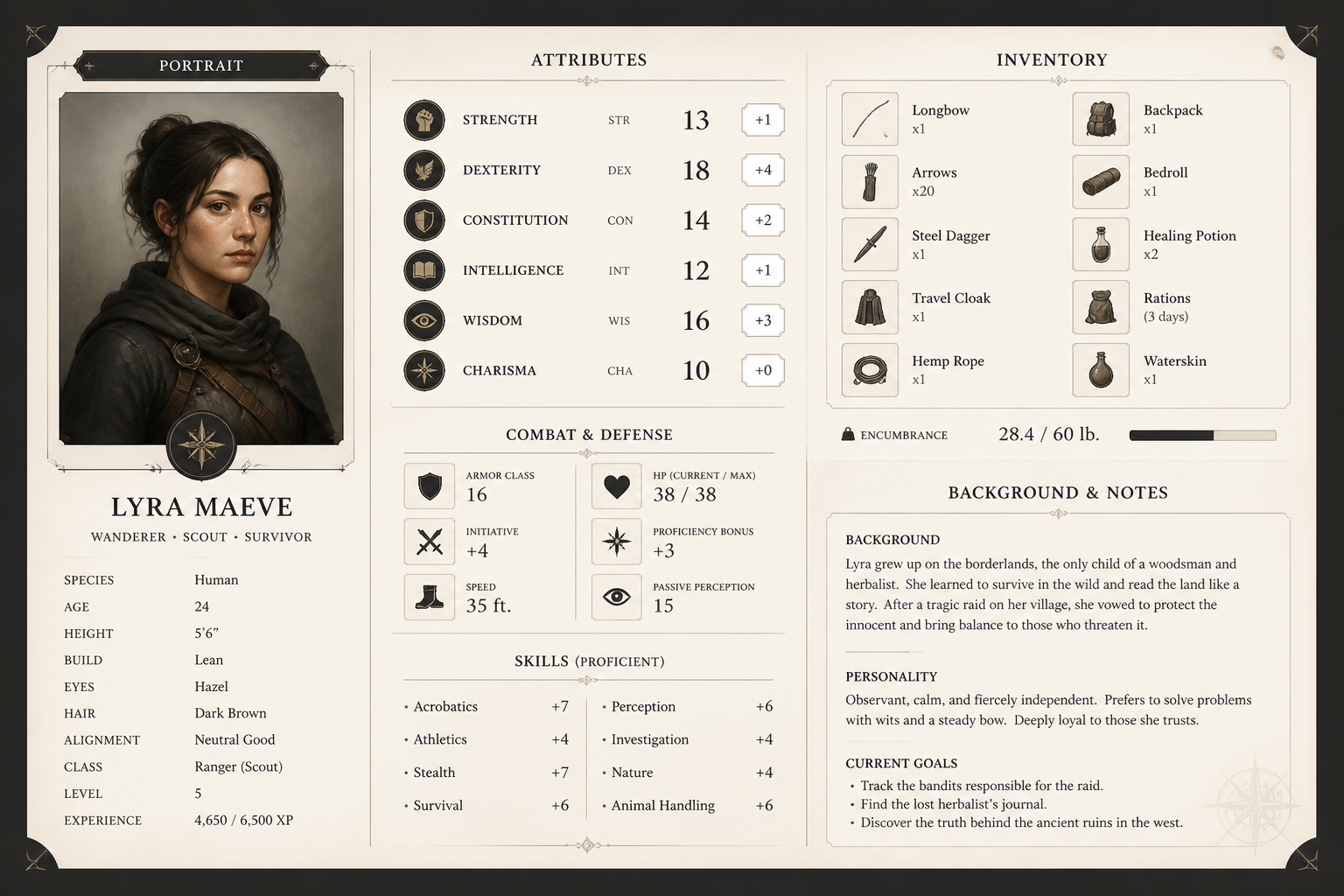 Readable promptable layouts
