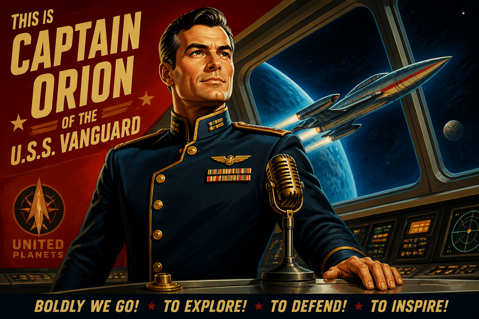 Retro space captain