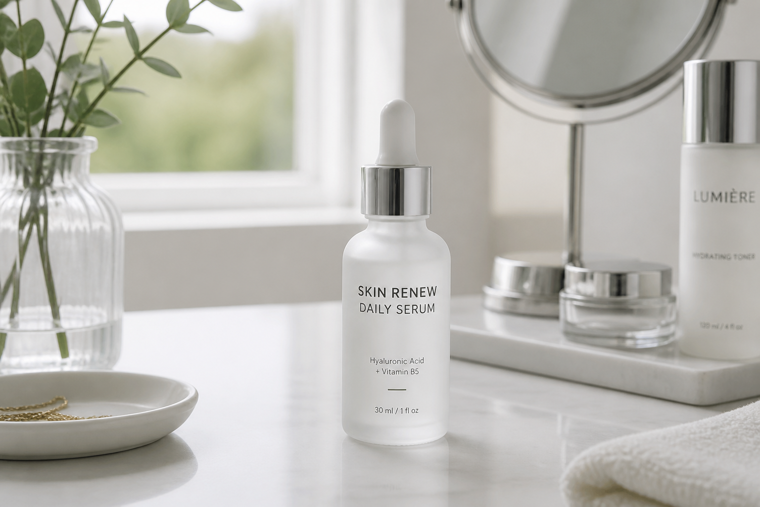 Spa-style skincare campaign (before)