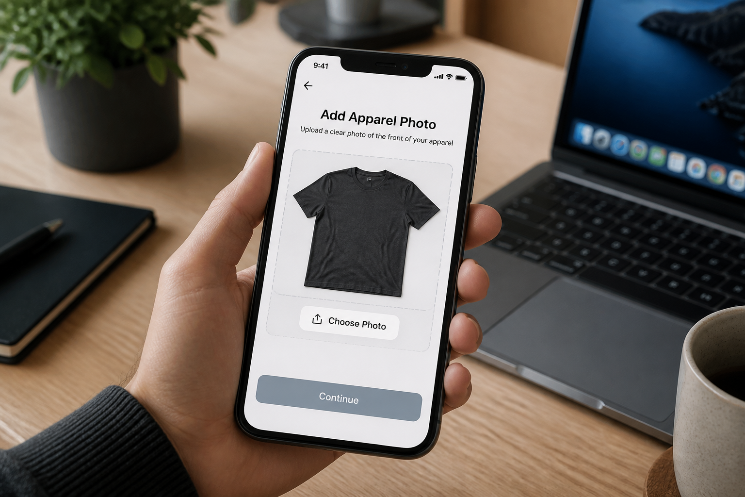 Upload your apparel photo