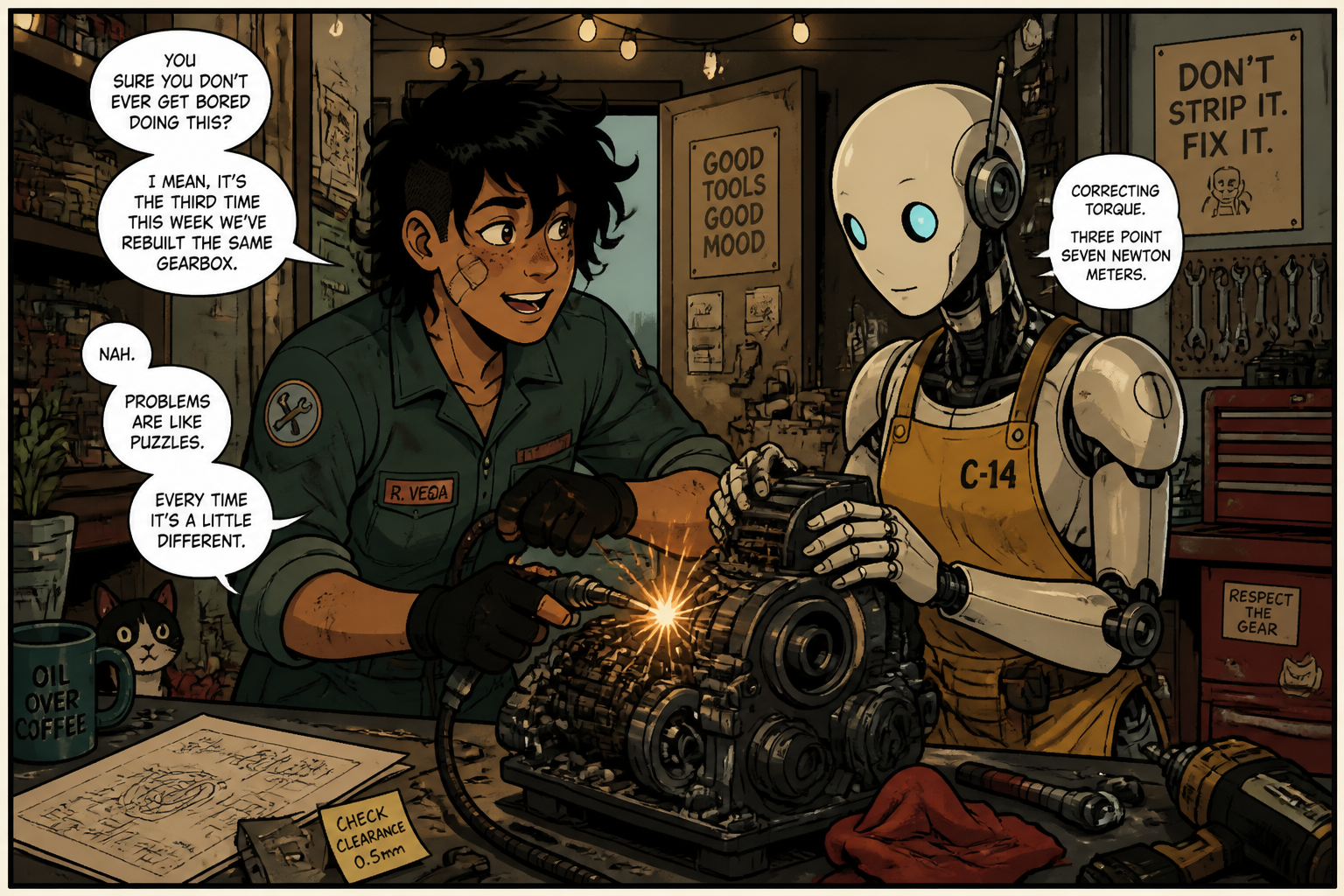 Mechanic and android workshop