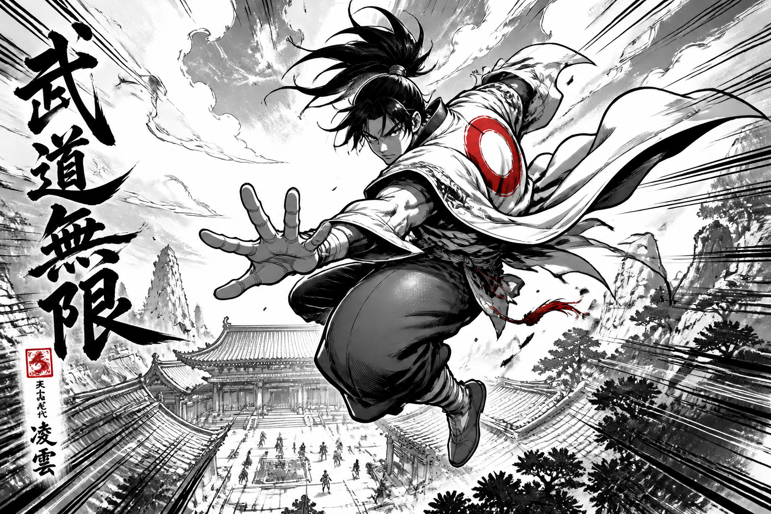 Martial artist splash page