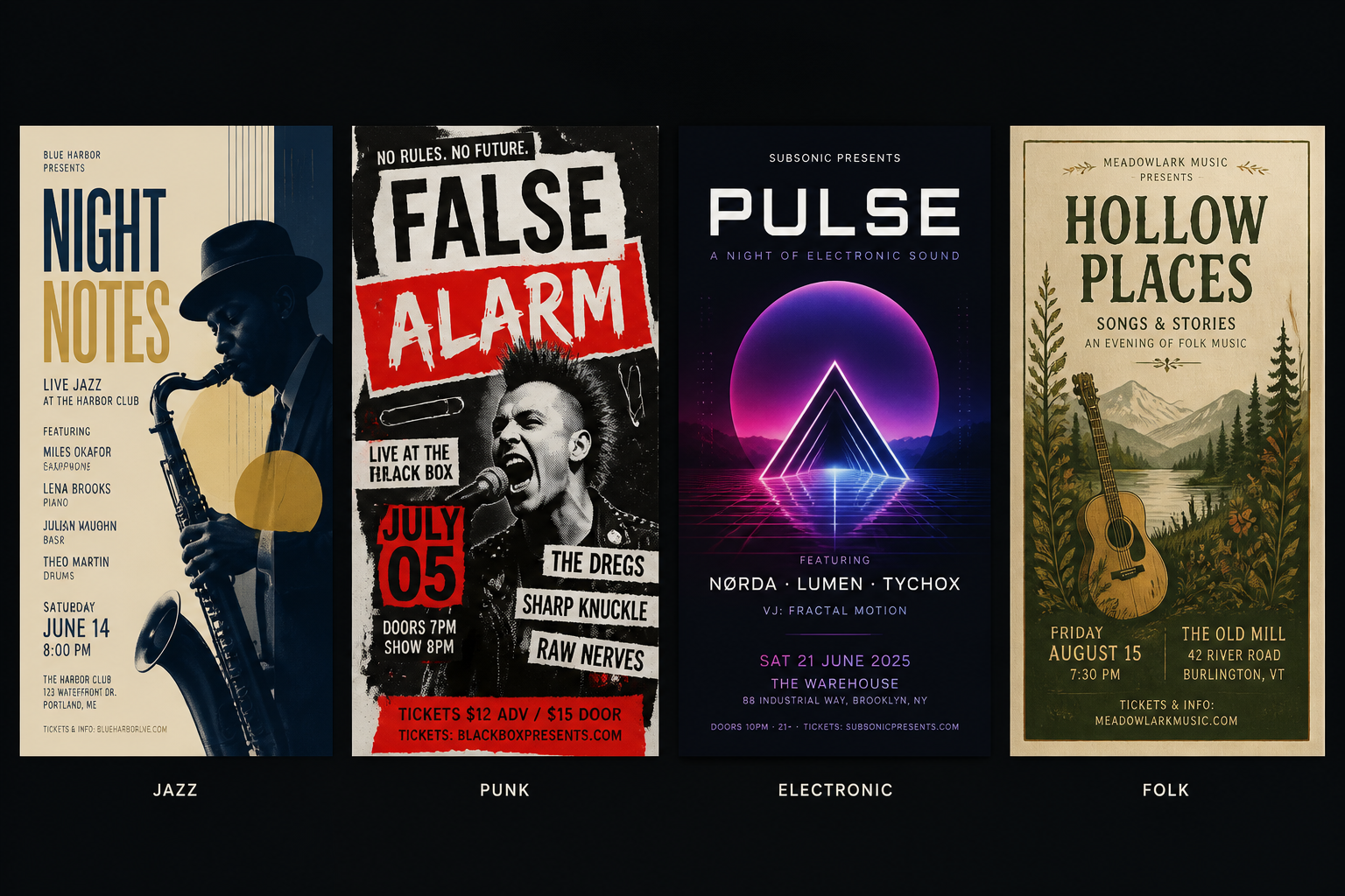 Poster Styles by Genre