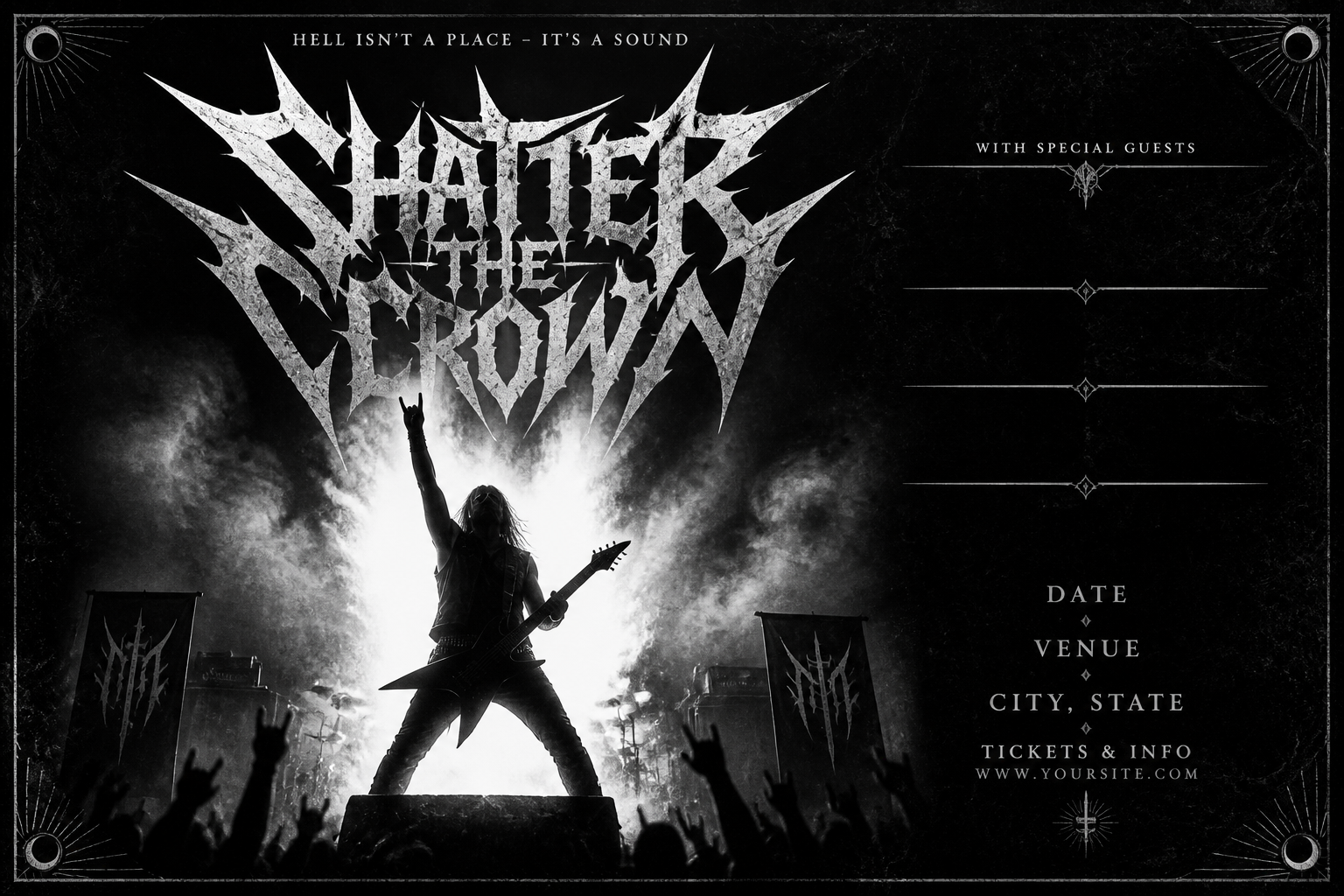 Dark metal concert poster