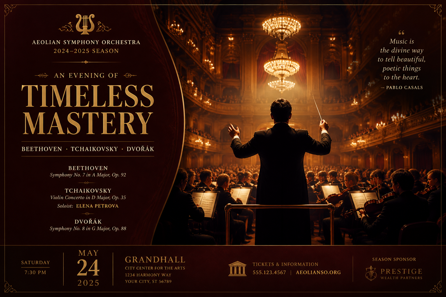 Classical concert hall poster