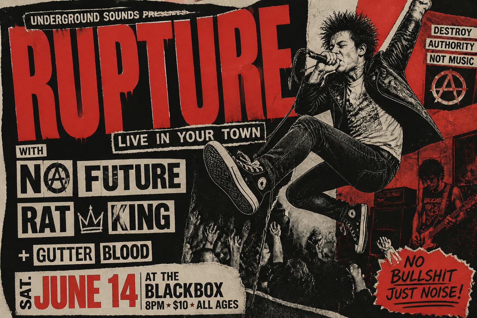 Gritty punk flyer poster